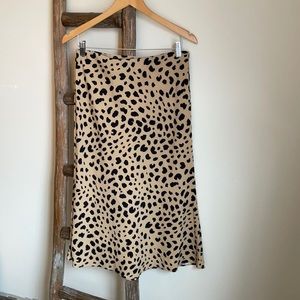 Rachel Zoe Leopard Midi Skirt